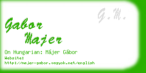 gabor majer business card