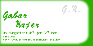 gabor majer business card